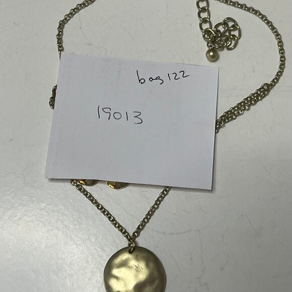 Chico's gold tone multi strand necklace signed costume jewelry pendant - Picture 15 of 15